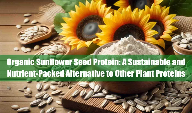 Zonnebloemzaad-eiwit: een duurzaam en voedingsrijk alternatief voor andere eiwitten 1 Organic Sunflower Seed Protein: A Sustainable and Nutrient-Packed Alternative to Other Plant Proteins