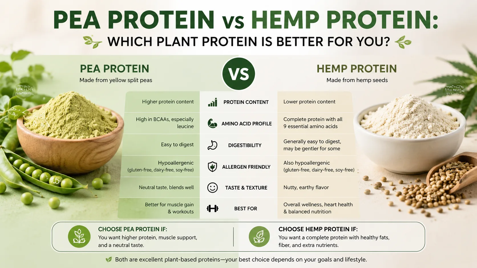Wat is beter: erwteneiwit of hennepeiwit? De argumenten voor biologisch hennepzaadeiwitpoeder 10 Which Is Better Pea Protein or Hemp Protein The Case for Organic Hemp Seed Protein Powder
