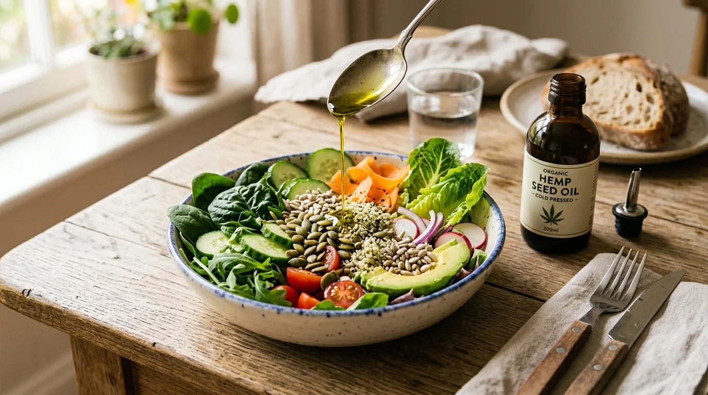De voedingswaarde van hennepzaadolie: een volledig overzicht van vetzuren, vitamines, mineralen en bioactieve stoffen 10 Hemp Seed Oil Nutritional Value A Complete Breakdown of Fatty Acids, Vitamins, Minerals, and Bioactive Compounds