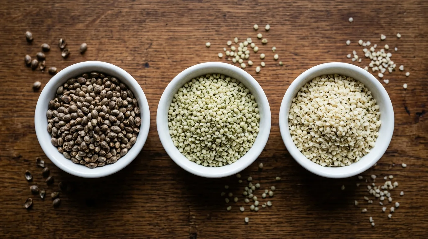 3mm Henneppitten vs Hennepharten vs Hele Henneppitten: Een gedetailleerde vergelijking 5 Hemp Seeds 3mm vs Hemp Hearts vs Whole Hemp Seeds A Detailed Comparison