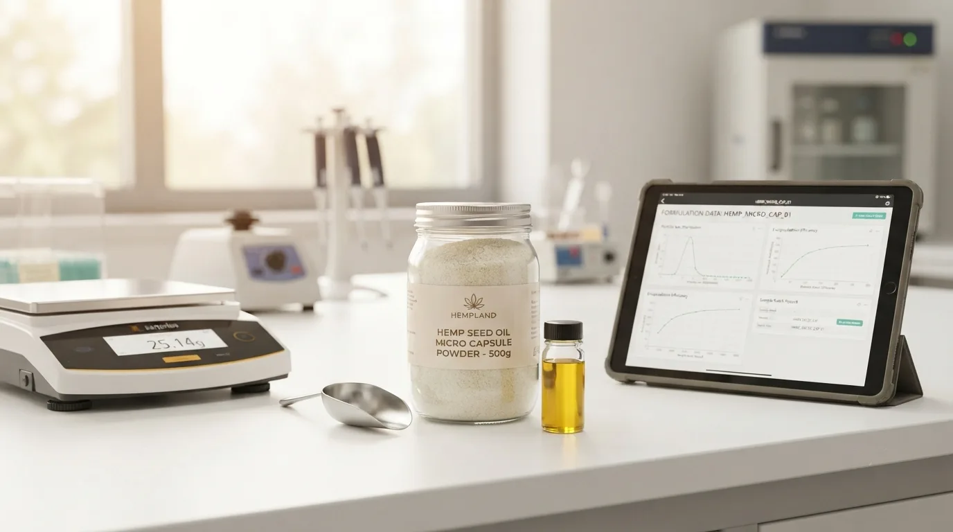 Hennepzaadolie microcapsulepoeder: B2B-gids voor formulering en toepassing 4 Hemp Seed Oil Micro Capsule Powder B2B Formulation & Application Guide