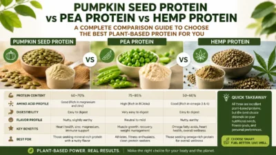 Pompoen vs Erwt vs Hennep Eiwit: Specificaties & Blends