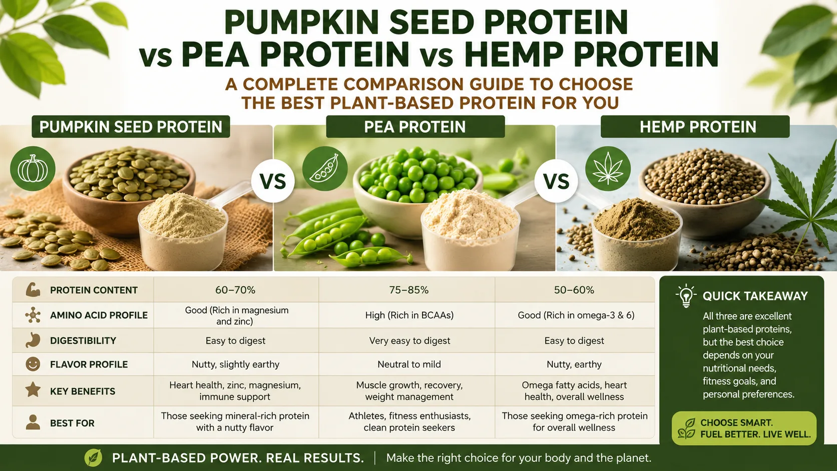 Pompoen vs Erwt vs Hennep Eiwit: Specificaties & Blends 11 Pumpkin Protein vs Pea Protein vs Hemp Protein Which Plant Protein Wins